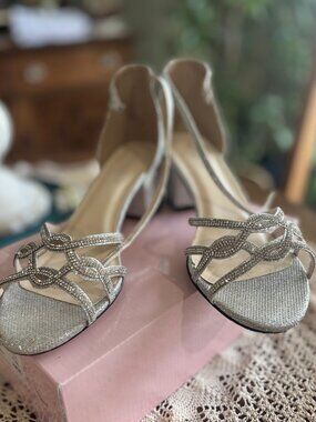 Touch Ups by Benjamin Walk Zoey Silvery Sandal